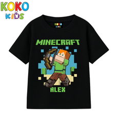 Kids Premium Drop Shoulder T-Shirt -Minecraft