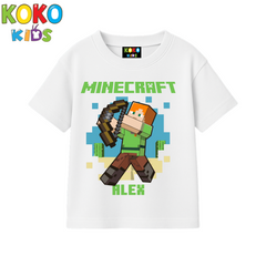 Kids Premium Drop Shoulder T-Shirt -Minecraft