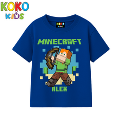 Kids Premium Drop Shoulder T-Shirt -Minecraft
