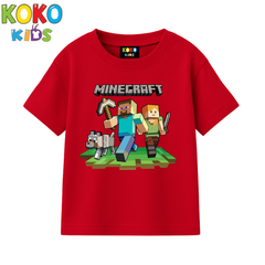Kids Premium Drop Shoulder T-Shirt -Minecraft