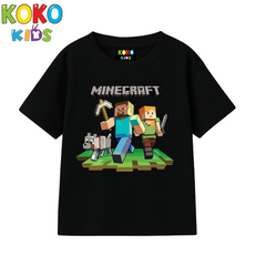 Kids Premium Drop Shoulder T-Shirt -Minecraft
