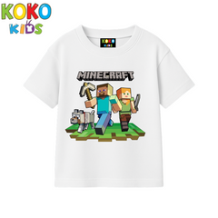 Kids Premium Drop Shoulder T-Shirt -Minecraft