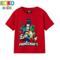 Kids Premium Drop Shoulder T-Shirt -Minecraft