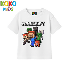 Kids Premium Drop Shoulder T-Shirt -Minecraft