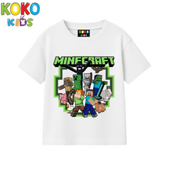 Kids Premium Drop Shoulder T-Shirt -Minecraft