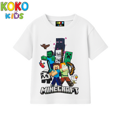Kids Premium Drop Shoulder T-Shirt -Minecraft
