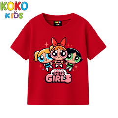 Kids Premium Drop Shoulder T-Shirt - Powerpuff Girls