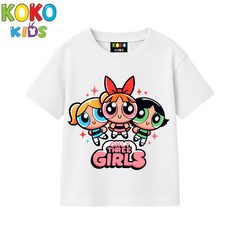 Kids Premium Drop Shoulder T-Shirt - Powerpuff Girls