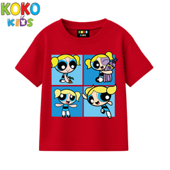 Kids Premium Drop Shoulder T-Shirt - Powerpuff Girls
