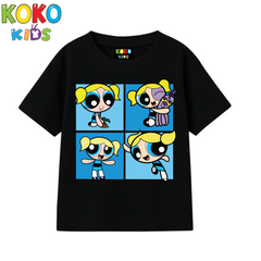Kids Premium Drop Shoulder T-Shirt - Powerpuff Girls