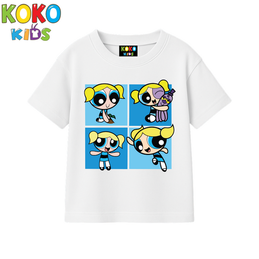 Kids Premium Drop Shoulder T-Shirt - Powerpuff Girls