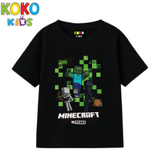 Kids Premium Drop Shoulder T-Shirt -Minecraft