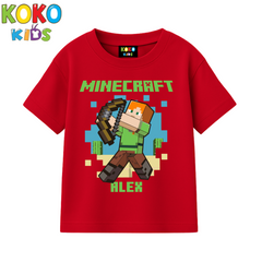 Kids Premium Drop Shoulder T-Shirt -Minecraft