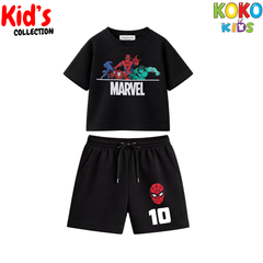 Street Style Kids Set – Drop Shoulder Tee & Shorts