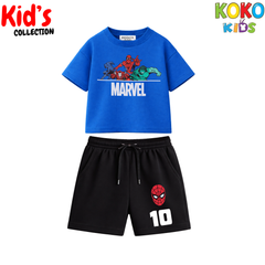 Street Style Kids Set – Drop Shoulder Tee & Shorts