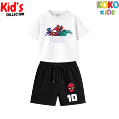 Street Style Kids Set – Drop Shoulder Tee & Shorts