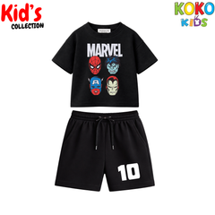 Street Style Kids Set – Drop Shoulder Tee & Shorts