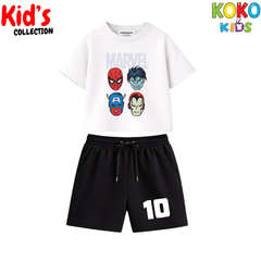 Street Style Kids Set – Drop Shoulder Tee & Shorts