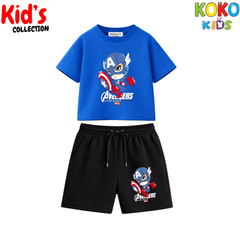 Street Style Kids Set – Drop Shoulder Tee & Shorts