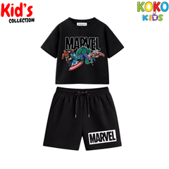 Street Style Kids Set – Drop Shoulder Tee & Shorts