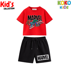 Street Style Kids Set – Drop Shoulder Tee & Shorts