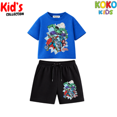 Street Style Kids Set – Drop Shoulder Tee & Shorts