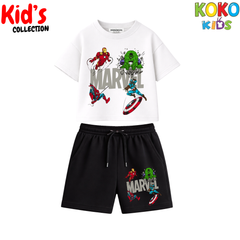 Street Style Kids Set – Drop Shoulder Tee & Shorts