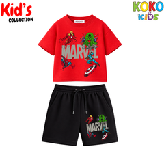 Street Style Kids Set – Drop Shoulder Tee & Shorts