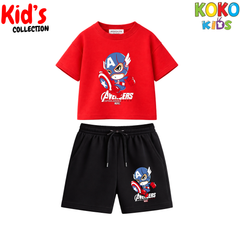 Street Style Kids Set – Drop Shoulder Tee & Shorts