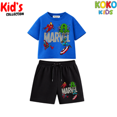 Street Style Kids Set – Drop Shoulder Tee & Shorts