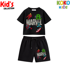 Street Style Kids Set – Drop Shoulder Tee & Shorts