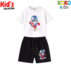 Street Style Kids Set – Drop Shoulder Tee & Shorts