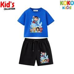 Street Style Kids Set – Drop Shoulder Tee & Shorts