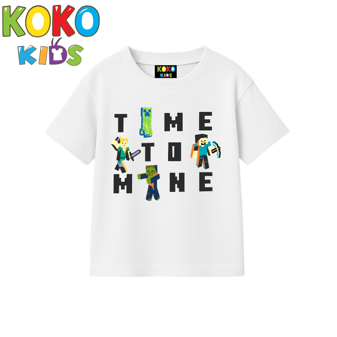 Kids Premium Drop Shoulder T-Shirt -Minecraft