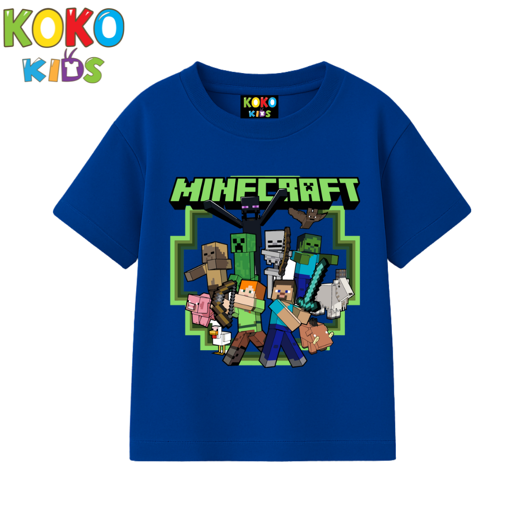 Kids Premium Drop Shoulder T-Shirt -Minecraft