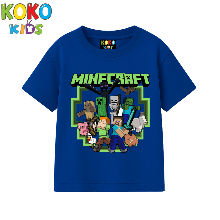 Kids Premium Drop Shoulder T-Shirt -Minecraft