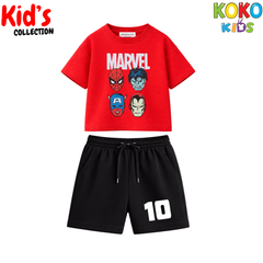 Street Style Kids Set – Drop Shoulder Tee & Shorts