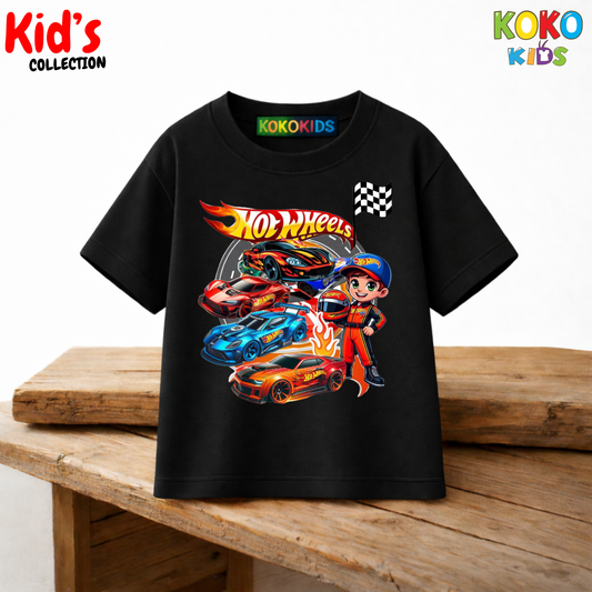 Kid's Premium Drop Shoulder T-shirt - Car