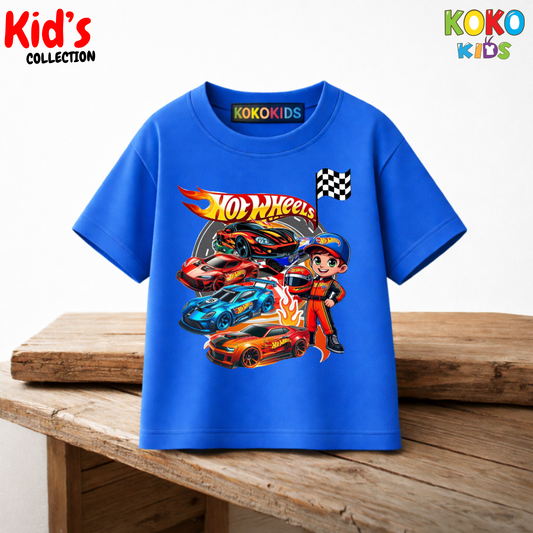 Kid's Premium Drop Shoulder T-shirt - Car