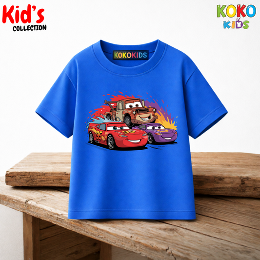 Kid's Premium Drop Shoulder T-shirt - Car