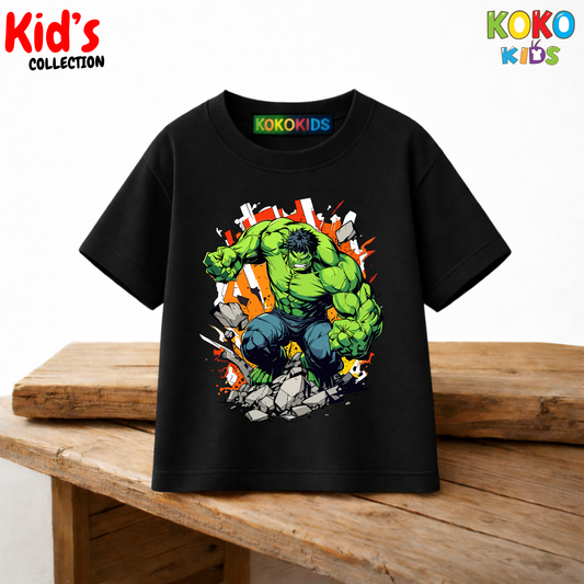 Kid's Premium Drop Shoulder T-shirt - Hulk