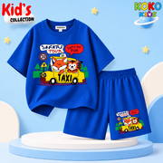 Kids Premium Cotton Drop Shoulder T-Shirt & Shorts Set