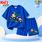 Kids Premium Cotton Drop Shoulder T-Shirt & Shorts Set