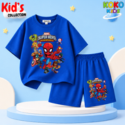 Kids Premium Cotton Drop Shoulder T-Shirt & Shorts Set