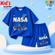 Kids Premium Cotton Drop Shoulder T-Shirt & Shorts Set