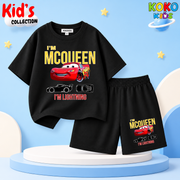 Kids Premium Cotton Drop Shoulder T-Shirt & Shorts Set